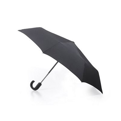 Black umbrella with hook handle